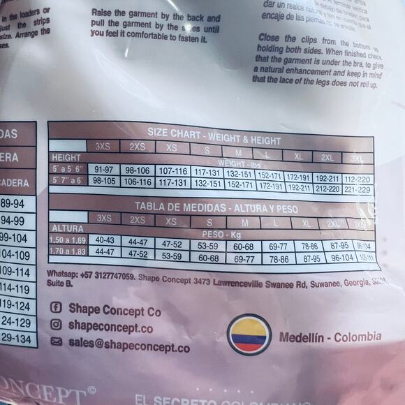 SHAPE CONCEPT 003 Butt Lifter Shorts High-Compression Girdle Short Beige Size M - Picture 9 of 9